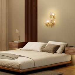 Wooden Floating Bedside Table Modern Bedside Table with Charging Station - thumbnail 7
