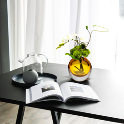 White Artificial Flower Arrangement in Vase Dining Table Centerpiece Fake Flower Decor - thumbnail 5