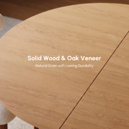 "Dining Set 47""–79"" Extendable Solid Wood Dining Table with 4 Chairs" - thumbnail 6