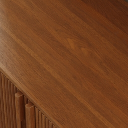 Mid-Century 164cm Walnut Wood Fluted Sideboard with Storage & Adjustable Shelves - thumbnail 9