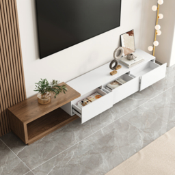 Living Room Cabinet Set 2550 mm Extendable TV Stand & 1750 mm Retracted Coffee Table Set - thumbnail 6