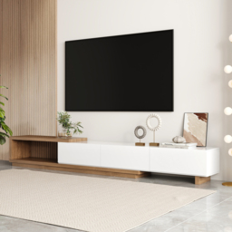 Living Room Cabinet Set 2550 mm Extendable TV Stand & 1750 mm Retracted Coffee Table Set - thumbnail 4