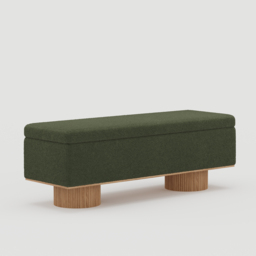 Teddy Fabric Fluffy Faux Fur Flip Top Wood Storage Entryway Bench - thumbnail 9
