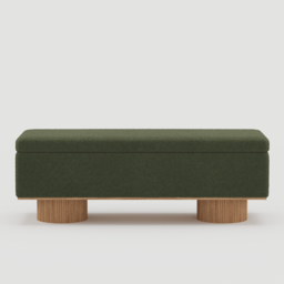 Teddy Fabric Fluffy Faux Fur Flip Top Wood Storage Entryway Bench - thumbnail 7