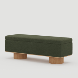 Teddy Fabric Fluffy Faux Fur Flip Top Wood Storage Entryway Bench - thumbnail 8