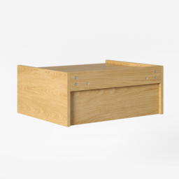 Wooden Floating Nightstand Modern Bedside Table with Charging Station - thumbnail 8