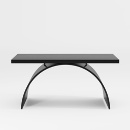 Industrial Black Rectangular Writing Desk Solid Wood Metal Base Home Office Desk Office Furniture (1600mm ) - thumbnail 7