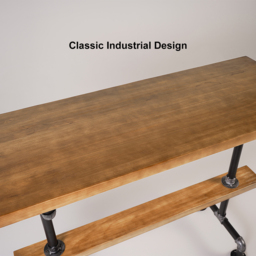 "51"" Industrial Rectangular Bar Table Natural Industrial Pub Table" - thumbnail 9
