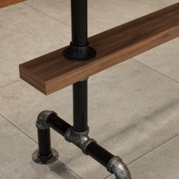 "51"" Industrial Rectangular Bar Table Natural Industrial Pub Table" - thumbnail 8