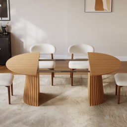 1200mm–2000mm Solid Wood Extendable Dining Table with 6 Chairs - thumbnail 3