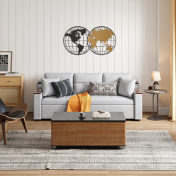 King Size Daybed with Trundle Linen Pull Out Sofa Bed - thumbnail 5