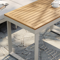 4 PCS Modular Outdoor  Acacia Sectional Sofa Set with Cushion and Side Table, 4 PCS Versatile L-Shaped Modular Sectional Sofa Set for Patio&Yard - thumbnail 9