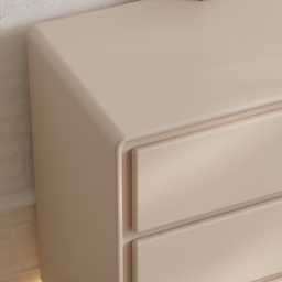 "Haloa Modern 47"" 6-Drawer Matte Warm White Dresser with Light and Charging Station" - thumbnail 9