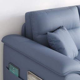 188 cm Full 2-Seater Faux Leather Pull-out Sleeper Sofa with Storage and Side Pockets - thumbnail 7