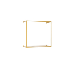 Modern Wall-Mounted Shelving Gold Floating Shelves in Metal Set of 6 - thumbnail 6