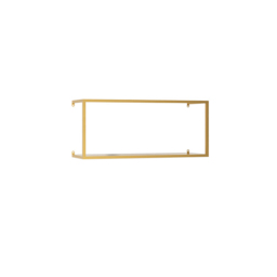 Modern Wall-Mounted Shelving Gold Floating Shelves in Metal Set of 6 - thumbnail 7
