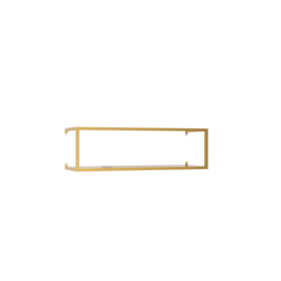 Modern Wall-Mounted Shelving Gold Floating Shelves in Metal Set of 6 - thumbnail 5