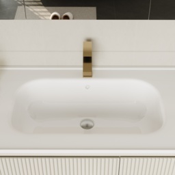 Bathroom Vanity Set 1200mm Modern Warm White LED Floating Bathroom Vanity with Sink - thumbnail 7