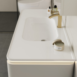 Bathroom Vanity Set 1200mm Modern Warm White LED Floating Bathroom Vanity with Sink - thumbnail 6