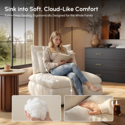 3-Piece Oatmeal Chenille Modular Sectional Sofa with Hidden Storage & Removable Backrest - thumbnail 9