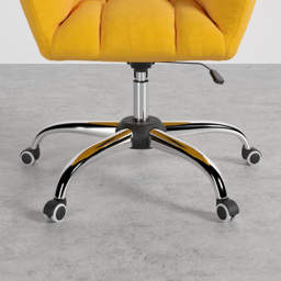 Modern Office Chair Upholstered Cotton & Linen Swivel Task Chair Height Adjustable - thumbnail 9