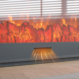 1800mm Modern Black Glass Electric Fireplace TV Stand with Remote Control Temperature Adjustable - thumbnail 7