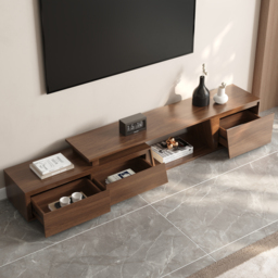 Fero Walnut Extendable TV Stand with 3 Drawers(180 - 280 cm) - thumbnail 8