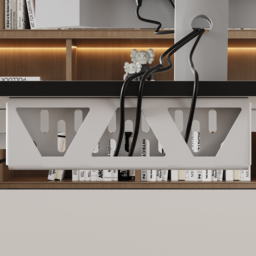 L Shaped Executive Office Desk Standing Desktop with 3 Doors & Drawer White Office Furniture Right Hand  (1600mm) - thumbnail 8