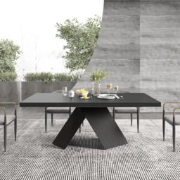 2000mm-2400mm Farmhouse Extendable Black Dining Table Seats 6-8 - thumbnail 5