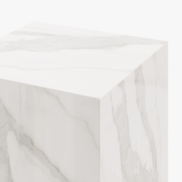 White Sintered Stone Plinth Pedestal Plant Stand & Side Table - thumbnail 9
