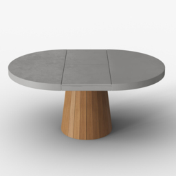 "Extendable Dining Table Set 39""-55"" Japandi Gray Dining Table & 6 Walnut Wood Dining Chairs" - thumbnail 9