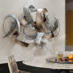 1200mm Large Modern 3D Metal Wall Decor Abstract Geometric Overlapping Art Living Room - thumbnail 7