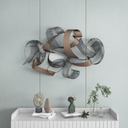 1200mm Large Modern 3D Metal Wall Decor Abstract Geometric Overlapping Art Living Room - thumbnail 6