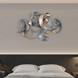 1200mm Large Modern 3D Metal Wall Decor Abstract Geometric Overlapping Art Living Room - thumbnail 3