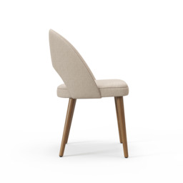 6-Pieces Modern Dining Chairs Cotton and Linen Upholstery Sand - thumbnail 8
