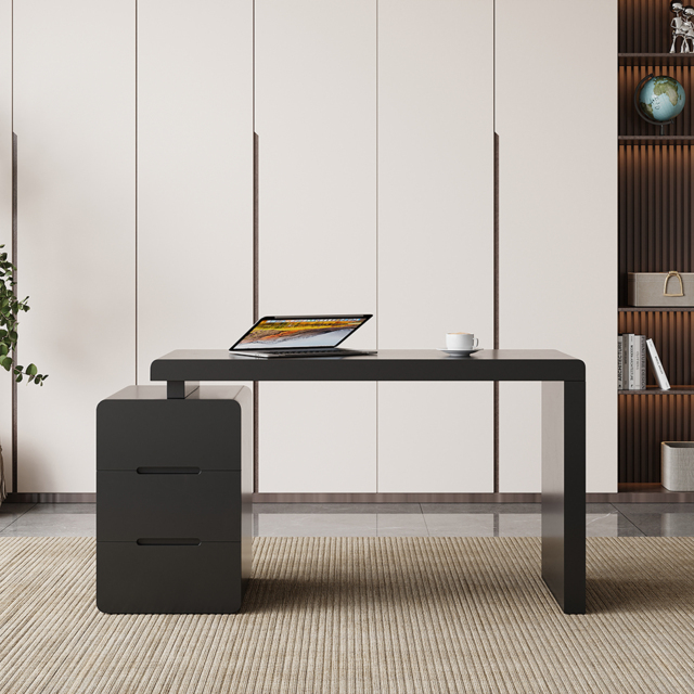Mular Black 3-Drawer Writing Desk with 3 Drawers Office Furniture (1200mm） - image 1