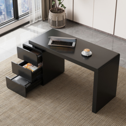 Mular Black 3-Drawer Writing Desk with 3 Drawers Office Furniture (1200mm） - thumbnail 5