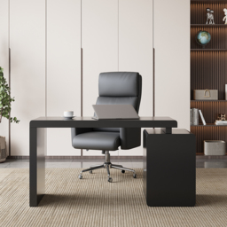 Mular Black 3-Drawer Writing Desk with 3 Drawers Office Furniture (1200mm） - thumbnail 2