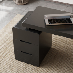 Mular Black 3-Drawer Writing Desk with 3 Drawers Office Furniture (1200mm） - thumbnail 7