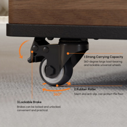 120 cm Lift-Top Foldable Walnut Coffee Table with Drawers & Cabinet - thumbnail 7