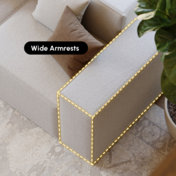 2200mm 2PCS Minimalist Beige Modular Anti-scratch Performance Velvet Sectional Sofa for Living Room with pillow - thumbnail 7
