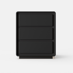 Modern Nightstand  off-white with 3-drawers and  LED and USB charging function - thumbnail 9