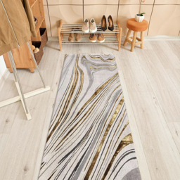 600mm X 2400mm Luxury abstract Runner Washable Rug with Marble Pattern Carpet for Hallway & Kitchen - thumbnail 8