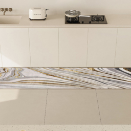 600mm X 2400mm Luxury abstract Runner Washable Rug with Marble Pattern Carpet for Hallway & Kitchen - thumbnail 3