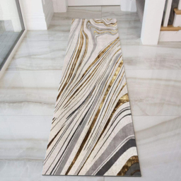600mm X 2400mm Luxury abstract Runner Washable Rug with Marble Pattern Carpet for Hallway & Kitchen - thumbnail 6
