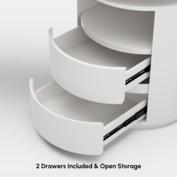 Modern 150 cm L-Shaped Matte Warm White Rotating Executive Desk with Storage Drawers - thumbnail 7