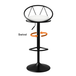 "72"" Black Kitchen Island & 2 Bar Stools Set PU Leather Adjustable Height Kitchen Chairs with Storage Kitchen Cabinet Marble Veneered Top" - thumbnail 8