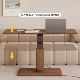 Walnut Lift Top Coffee Table Modern Height-Adjustable Living Room Furniture - thumbnail 4