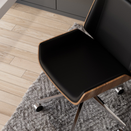 "70.9"" Black L-shaped Modern Executive Desk Right Hand & Reclining Leather Office Chair" - thumbnail 9