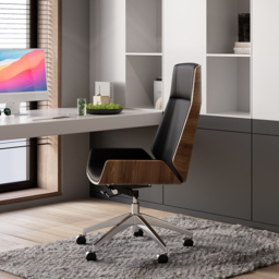 "70.9"" Black L-shaped Modern Executive Desk Right Hand & Reclining Leather Office Chair" - thumbnail 8